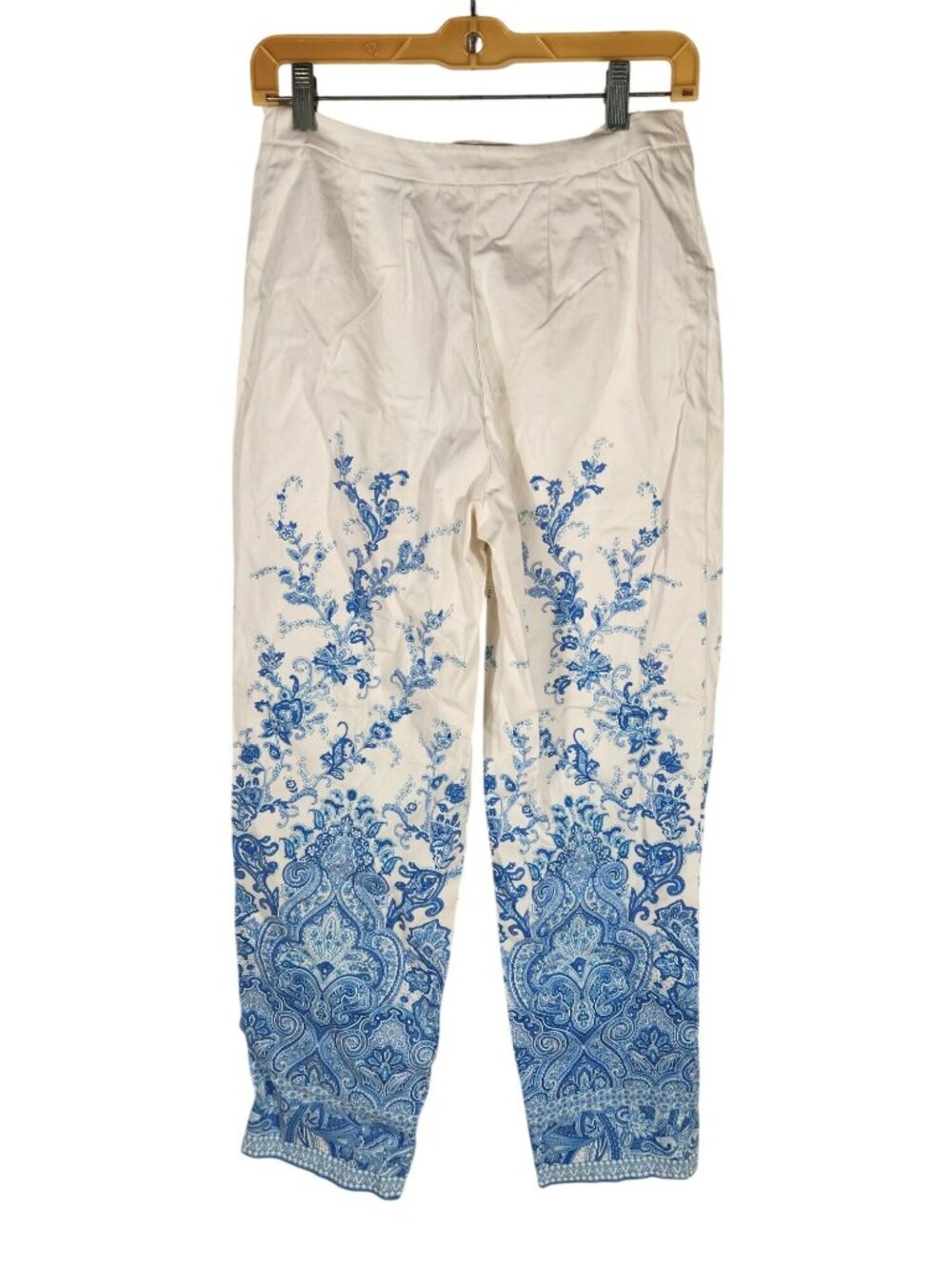 Talbots Womens Handkerchief Capri Pants Cotton Floral Old Money Resort 6 - Picture 5 of 5
